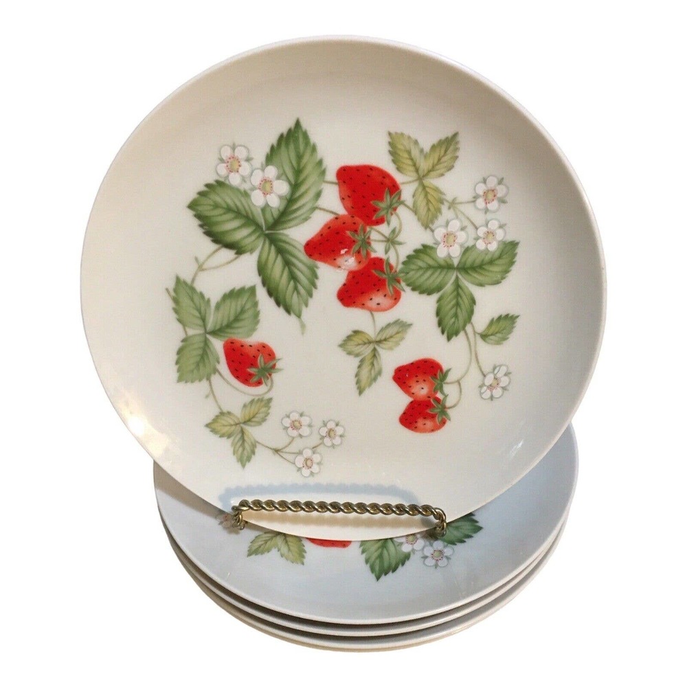 Vintage 5 Salad Plates Horchow Japan Strawberry